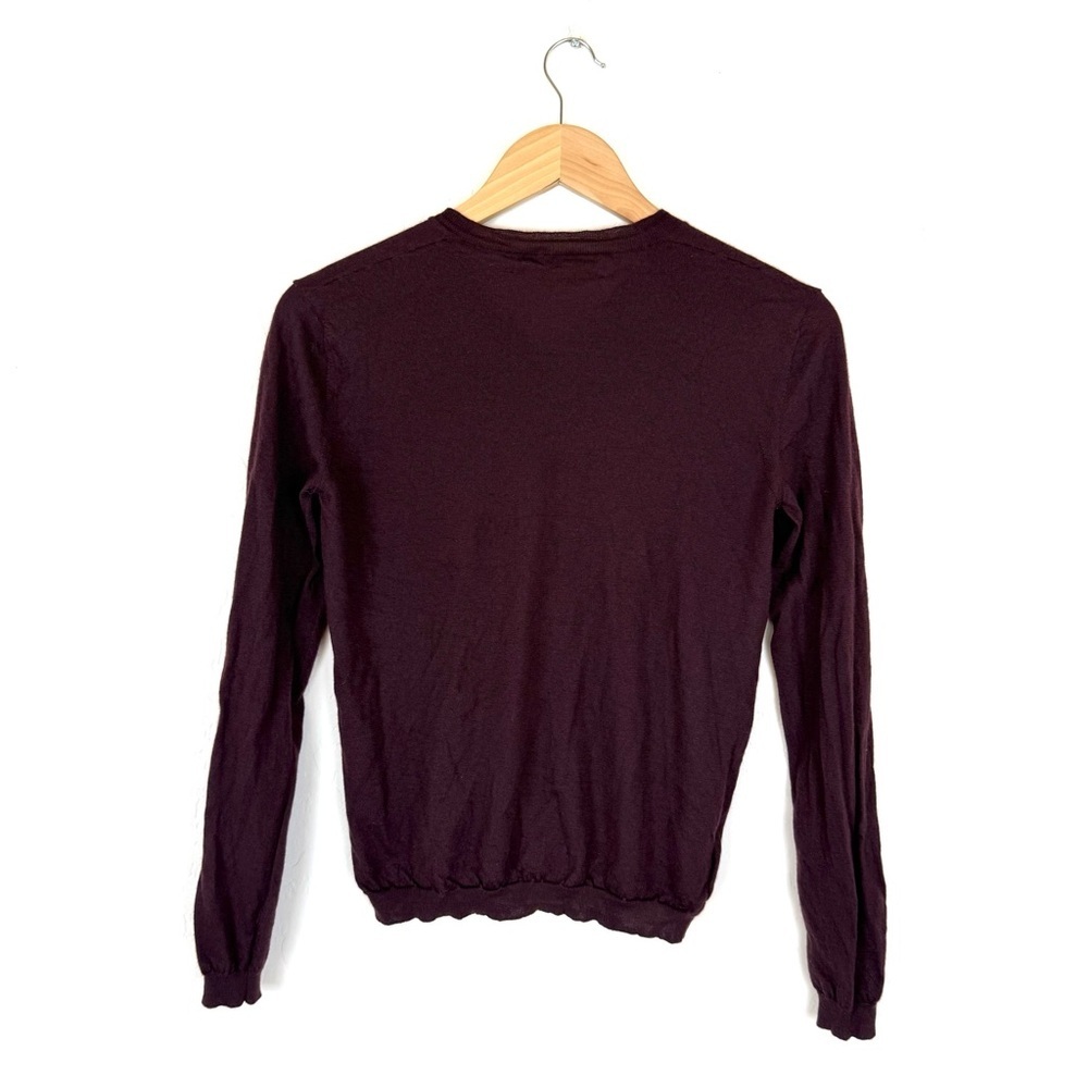 Marni 100% Cashmere Maroon Button Down Cardigan Sweater - Picture 6 of 7